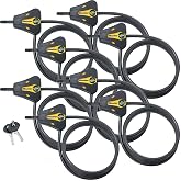 Master Lock - Keyed Alike Trail Camera Python Adjustable Cable Locks w/16 Keys, Model# 8419KA-8