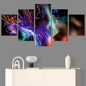 SIGNWIN 5 Panel Canvas Wall Art Modern Art...