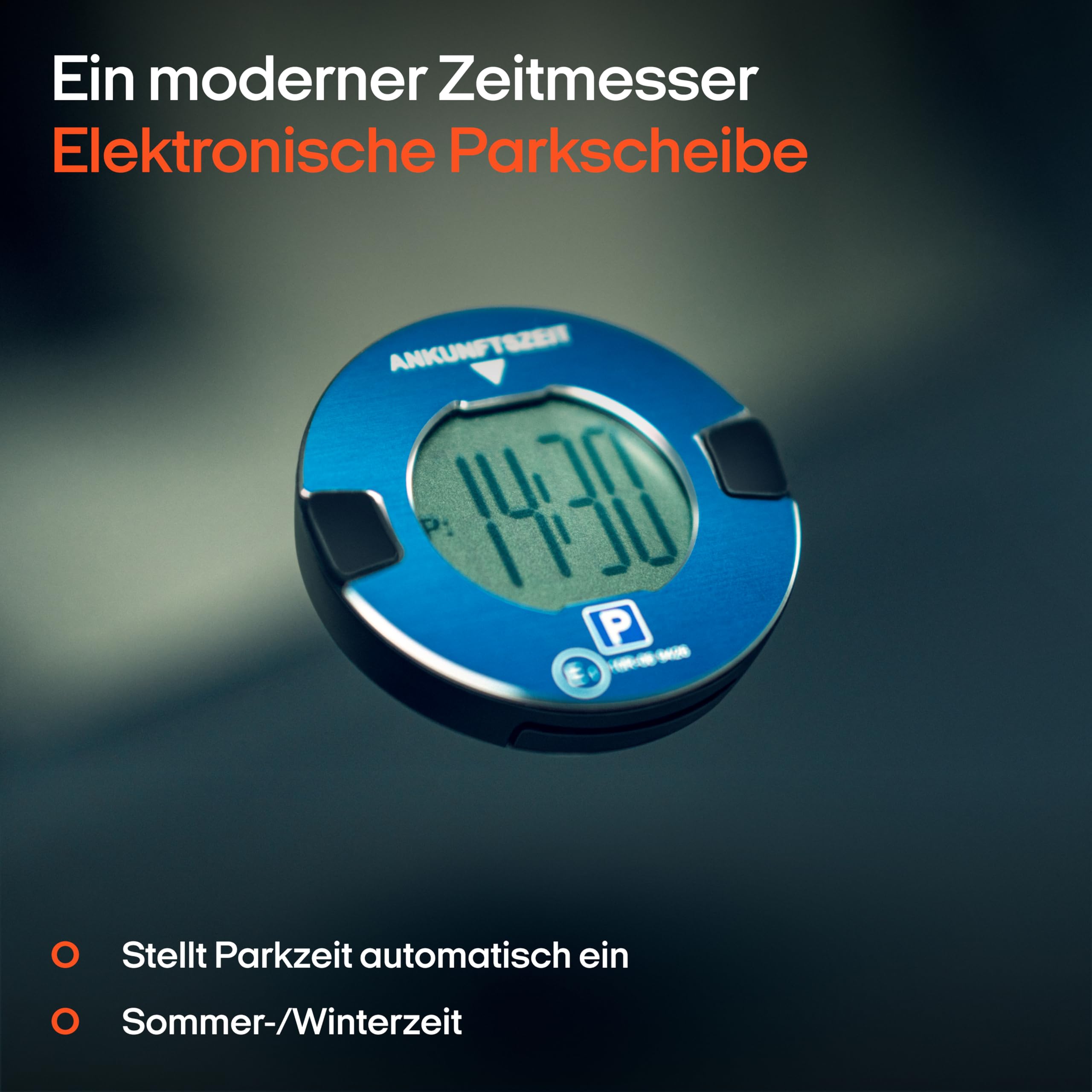 OOONO P-DISC NO1 - Elektronische Parkscheibe mit Zulassung fürs Auto - Automatische Digitale Parkscheibe Elektrisch mit Zulassung vom KBA nach StVO - Elektrische Parkuhr Auto zugelassen 2