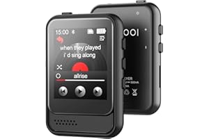 COLORCOOL MP3 Player with Bluetooth,Portable Full Touchscreen Music Player with Speaker and Micro SD Card Slot,MP4 Player with FM Radio,Voice Recording,Earphone,for Kids and Outdoors,Max 256GB Expand
