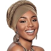 African Women Turban Caps Pre-Tied Twisted Turbans Head Scarf for Women Hair Wraps Cover Beanie Cancer Chemo Headwear