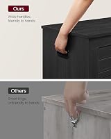 VASAGLE Shoe Bench with Storage Chest 40x100x46 cm Mottled Greige LSB061K02 view 9