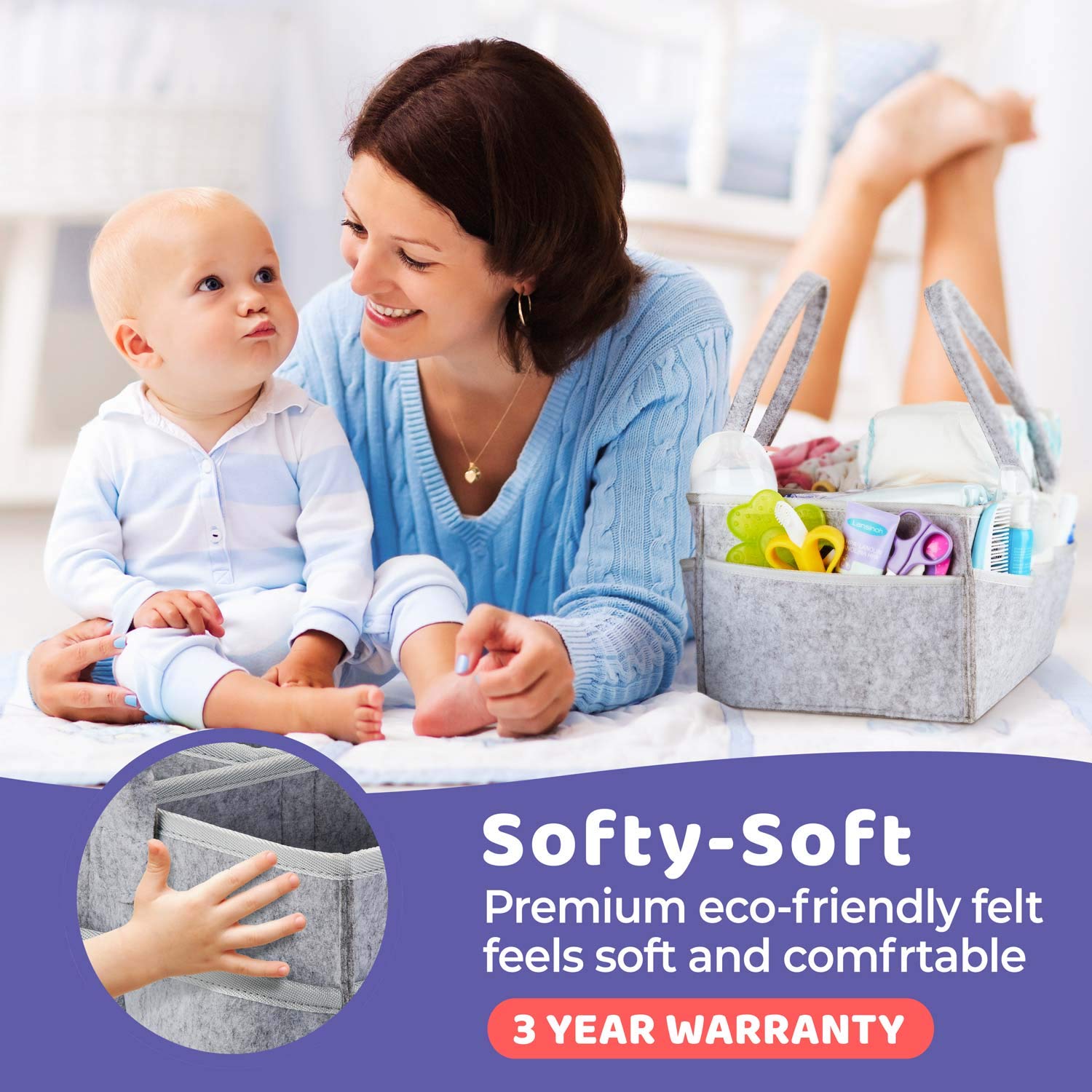 Baby for Registry Gift Organizer Caddy Diaper Baby