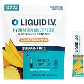 Liquid I.V.® Hydration Multiplier Sugar-Free - Mango Pineapple | Electrolyte Powder Drink Mix | 1 Pack (14 Servings)