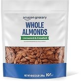 Amazon Grocery, Whole Almonds, Unroasted &amp; Unsalted, 48 Oz (Previously Happy Belly, Packaging May Vary)