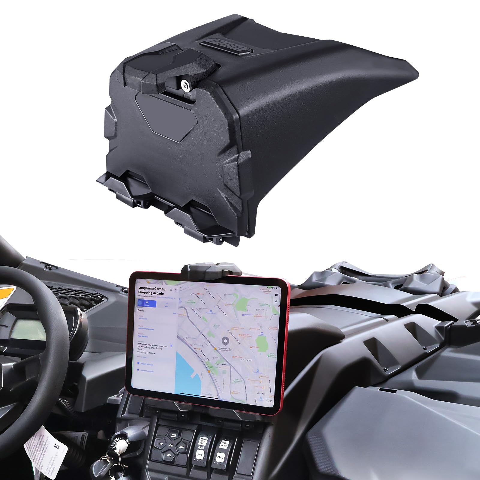 Photo 1 of MOMI RAC GP Maverick X3 Tablet Holder Compatible with Can-Am Maverick X3/X3 Max, Sturdy Custom Design, Securely Holds Devices While Riding