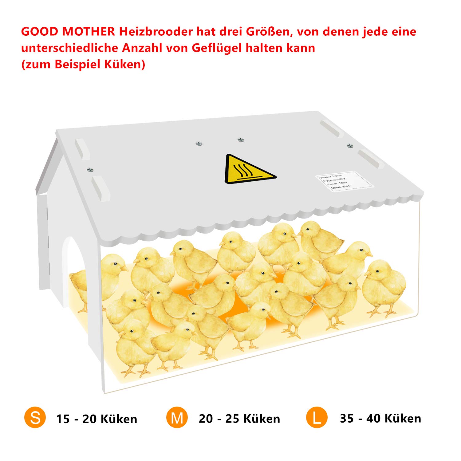 GOOD MOTHER Chicken Coop Heater Halogen lamp Safe Brooder Lamps