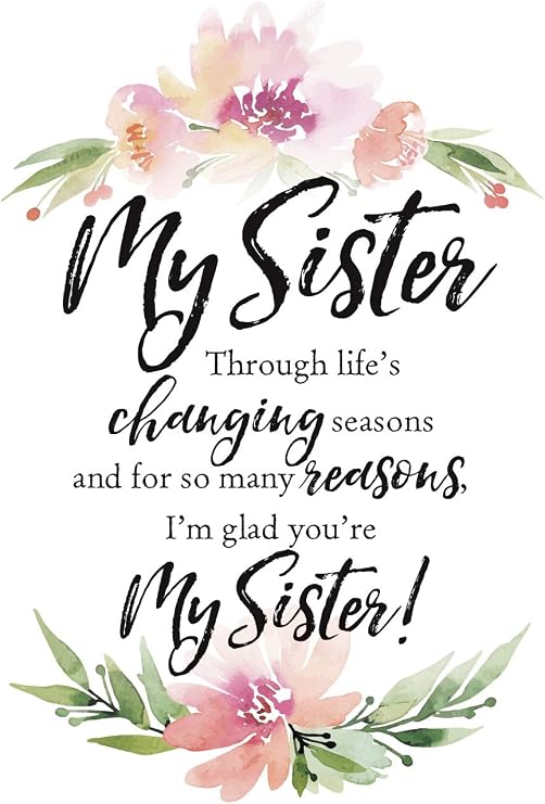 Amazon Com Dexsa My Sister Woodland Grace Series 6 X 9 Wood Plaque With Easel Home Kitchen