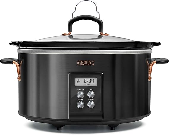 Amazon.com: CRUX 6-Quart Programmable Digital Slow Cooker with 20 Hour