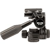 SLIK SH-747 Arca-Compatible Dual-Stage 3-Way Pan Head - Supports 15lbs | Includes a 3/8" to 1/4-20" Thread Adapter, so This Head Also Fits Nearly Any Tripod with a 3/8" or Smaller Thread Post Size