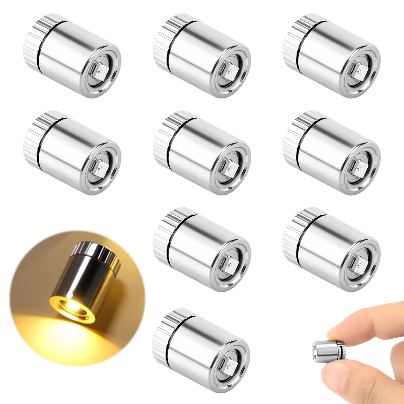 20pcs Tiny LED Lights Warm White – Mini Silver Battery Fairy Lights for DIY Crafts, Dollhouse Lighting, Balloons & Wedding Decorations – Small LED Lights Set with Long Battery Life