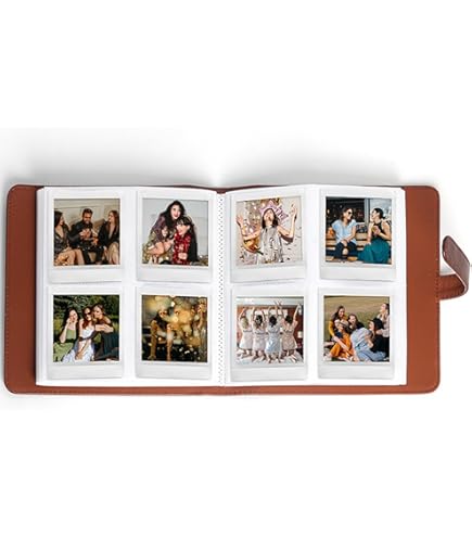 Mini Album Photo 52 Photos (26 Pages) - Pour Polaroid I-Type/600/SX-70 Et Fujifilm Instax Wide - Coeurs Pluie