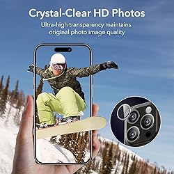 ESR 2 Pack Camera Lens Protector for iPhone 15 Pro