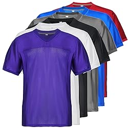 Aumudle Men Blank Plain Football Jersey Practice