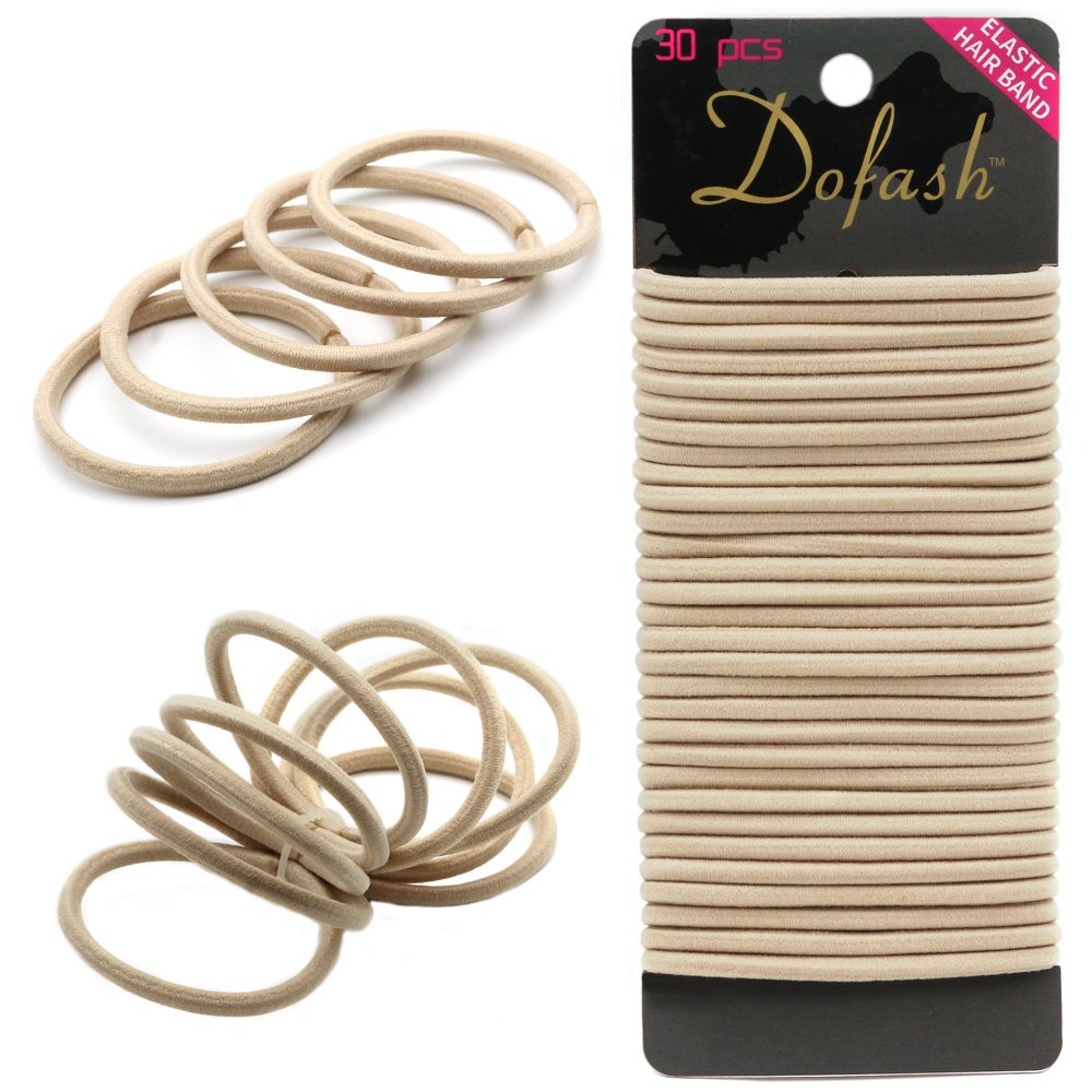 Dofash 30pcs Hyper Elastic Hair Ties Ponytail Holders (Blonde)
