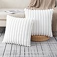 White 100% Real Rabbit Fur Fashion Cushion Cover Pillowcase Cushion Covers White 16x16 main image 1