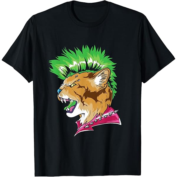 Amazon.com: Punk Rock Skull Mohawk Punk's Not Dead T-Shirt