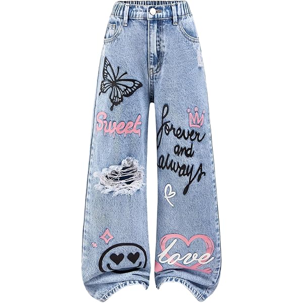 Losse Rechte Jeans Voor Vrouwen Effen Kleur Ripped Jeans Wijde Pijpen Katoen Wijde Pijpen Broek Vrouwelijke Casual Met Zak Voor Dames (Color : Light blue, Size : XXL