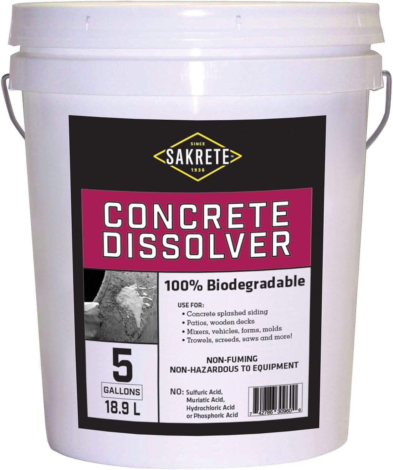 SAKRETE Concrete/Mortar Dissolver 5 Gal. Pail