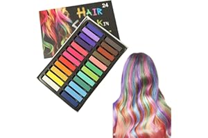 KINGZHUO 24 Pc Different Color Washable Temporary Hair Chalk Pens Vibrant Multicolored Hair Dye Pens for Crazy Hair Day Halloween Party Christmas