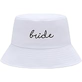 GEANBAYE Bride Hat Personality Bucket Hat Bachelorette Party Gift White Hat