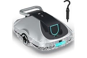 Cordless Robotic Pool Vacuum Cleaner for Above Ground Pools, Automatic Robot Pool Cleaner with 200-Minute Runtime, Powerful S