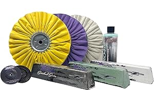 Zephyr - Stainless Steel Polishing Kit with Buffing Wheels, Polishing Compounds & Metal Polish - for Deck Plates, Air Breathers, Stainless Trim, Flatwork, & More