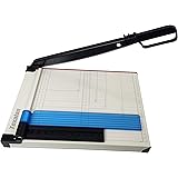 TEXALAN Paper Cutter Letter Size Paper Trimmer 12” Cut Length 12 Sheet Capacity Guillotine Paper Photo Cutter with Magnet Cla