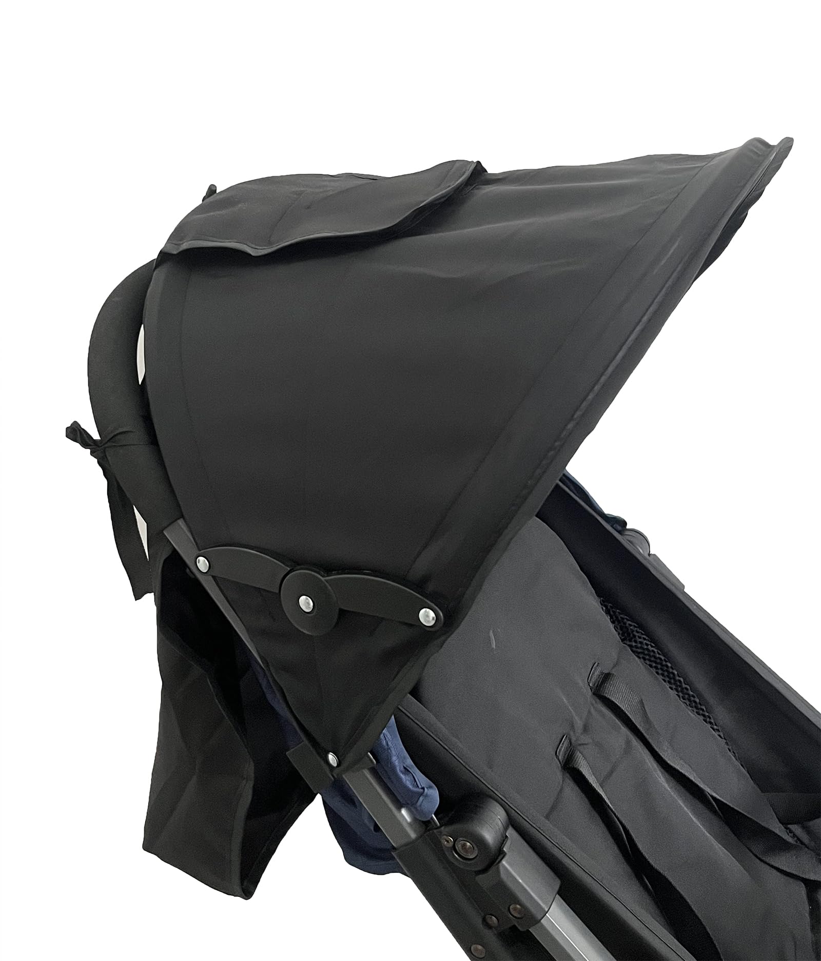 Baby Stroller Hood Awning Pram Sunshade Universal Sun Canopy for Baby Buggy Pushchair Sun Shield Parasol Umbrella with Pockets Window Adjustable Retractable Snap On and Strap Installation