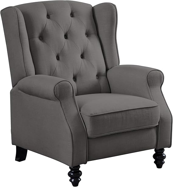 Amazon.com: Abbyson Living Fabric Upholstered Manual Pushback Recliner