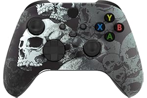 eXtremeRate Replacement Shell for Xbox Series X & S Controller - Unleash Your Style - Lonely Skull Custom Acessories Skin Front Housing Cover for Xbox Core Controller Wireless [Control NOT Included]