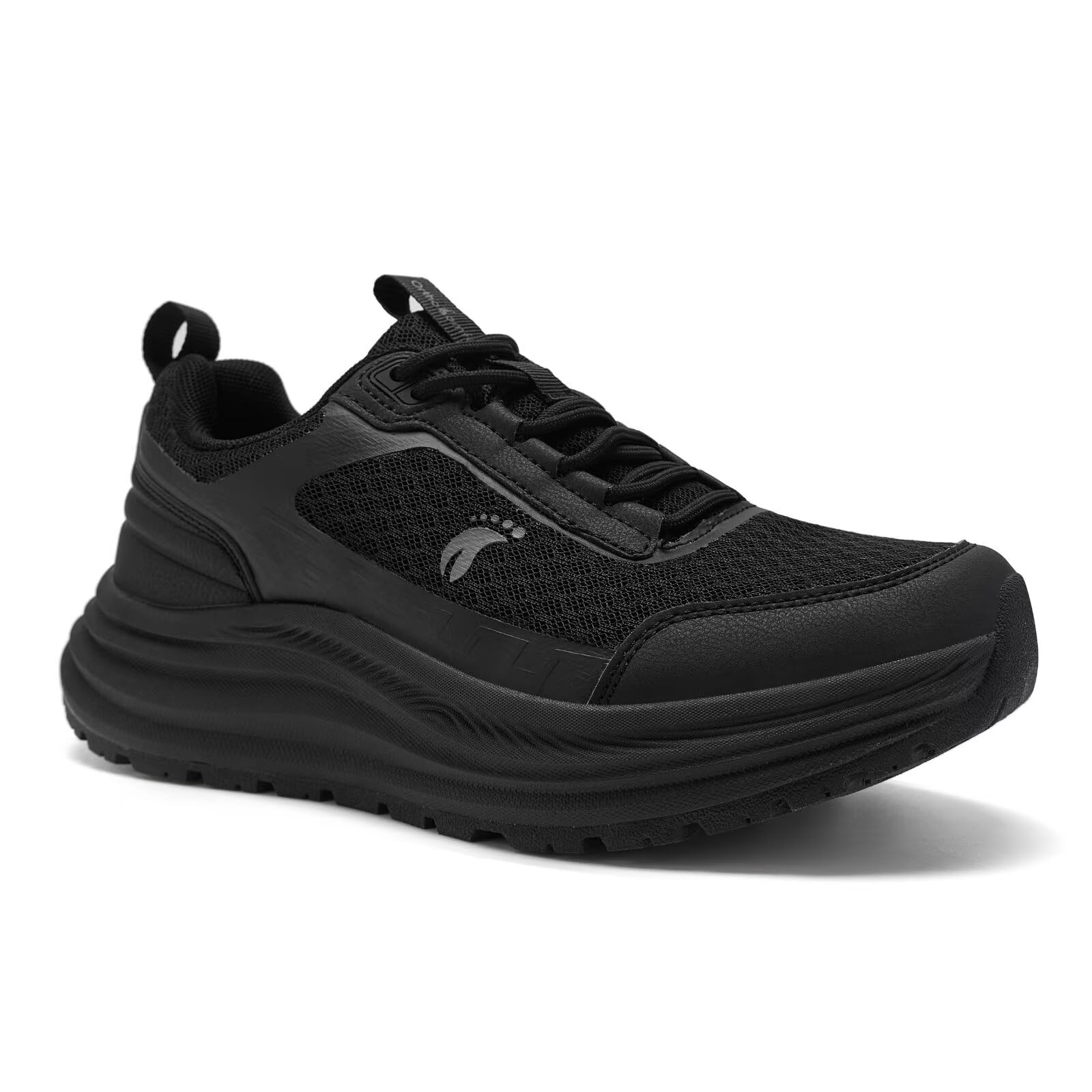 Photo 1 of Women's Orthopedic Trail Sneakers: Comfortable Fit Plantar Fasciitis Orthotic Neuropathy Arch Support Foot Pain Relief Sports Shoes, Soft Breathable Work Driving Waterproof Running Shoes Black Size 10
