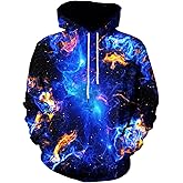 Neemanndy Unisex Graphic Print Hoodies 3D Colorful Novelty Design Long Sleeve Sweaters with Pocket