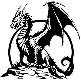 Rajukit Metal Dragon Wall Art – Dragon Wall Decor,Western Room Decor,Fantasy Decor for Living Room Bedroom Office