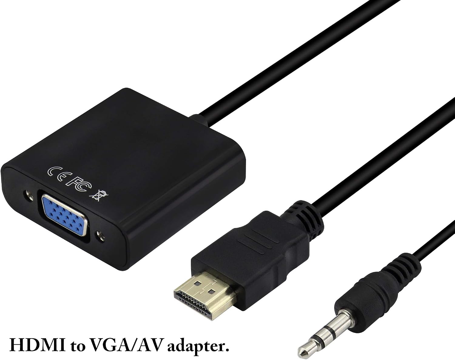 zdyCGTime with 3.5mm Audio Port VGA Female to HDMI Male Adapter Audio Video Cable,Compatible with Computer,Desktop,Laptop,PC,Monitor,Projector,HDTV,AV,Chrome book,Xbox.(VGA F/M) - Image 4