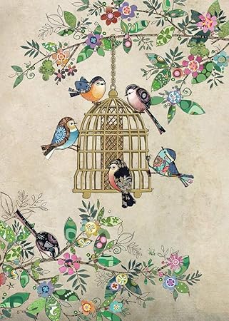 Amazon Com Bug Art Blank Card Ba D171 Bird Feeder
