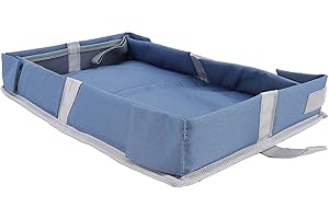 Hamwesh Kids Airplane Travel Tray Cover, Foldable and Portable Multipurpose Kids Tray Table Cover with Pockets for Planes Tra