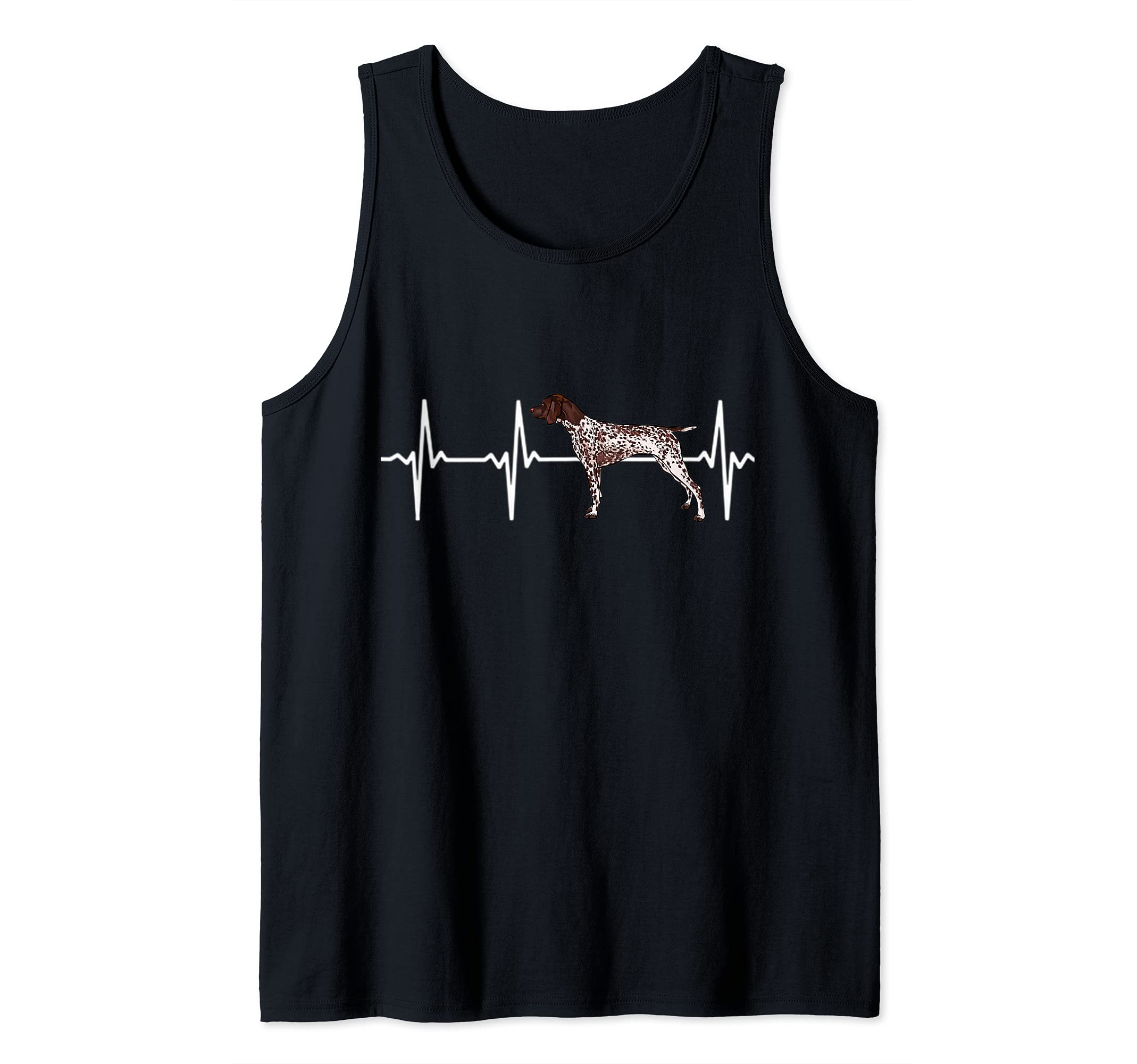 German Shorthaired Pointer Heartbeat Love My Dog Tank Top