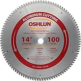 Oshlun SBNF-140100 14-Inch 100 Tooth TCG Saw Blade with 1-Inch Arbor for Aluminum and Non Ferrous Metals