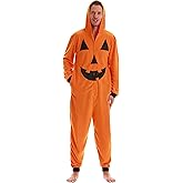 #followme Men's Onesie Adult Comfortable Fleece Hooded Front Zip w/Side Pockets Halloween Costumes for Men