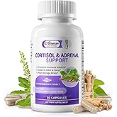 Alliwise Cortisol Supplements for Women & Men - Adrenal Support with Ashwagandha, L-Theanine & Holy Basil for Stress Relief, Mood & Steady Focus - Hormone Balance - 60 Vegan Capsules