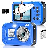 4K Underwater Camera, 64MP 16FT Waterproof Digital
