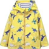 Sosomi Kids Waterproof Jacket Boys and Girls Lightweight Raincoat Hooded Zip-Up Outerwear Kids Raincoat