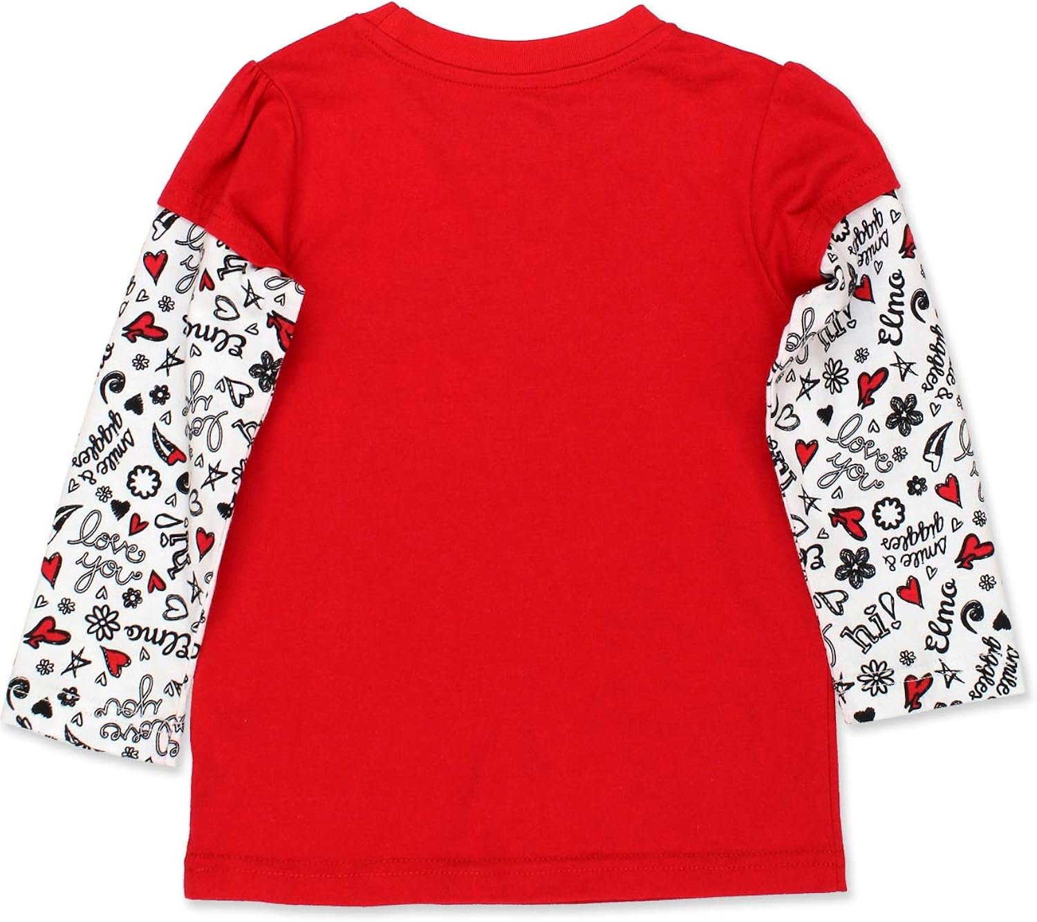 Sesame Street Elmo Girls Long Sleeve Tee: Clothing
