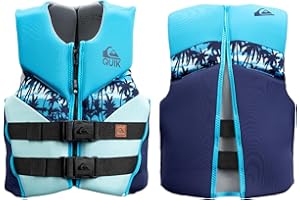QUIKSILVER Life Jacket for Youth/Kids/Infant, USCG and Transport Canada Approved Life Vest, Evoprene PFD, Level 70 Buoyancy Aids for Boating Swimming Kayaking Water Sports