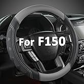 GIANT PANDA Car Steering Wheel Cover for Ford - F150 F250 F350 Expedition, (15.5-16 inches - Black+Gray)