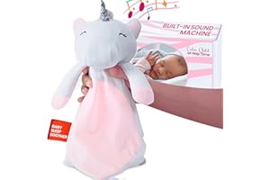 LOVE BY EMI Musical Baby Lovey Unicorn - White Noise & Lullaby Plush - Calms Fussy Babies, Reduces Night Wakeups & Helps Toddlers Sleep Longer – Proven Sleep Aid - BPA-Free, Machine Washable, Newborn Gift