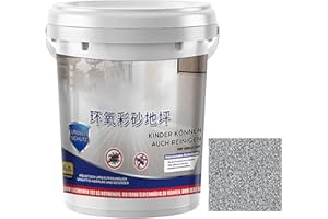 Epoxy Floor Coating - Colored Sand Paint | Quick-Drying, Stain-Resistant Floor Coating For Concrete, Garages, Basements, Home