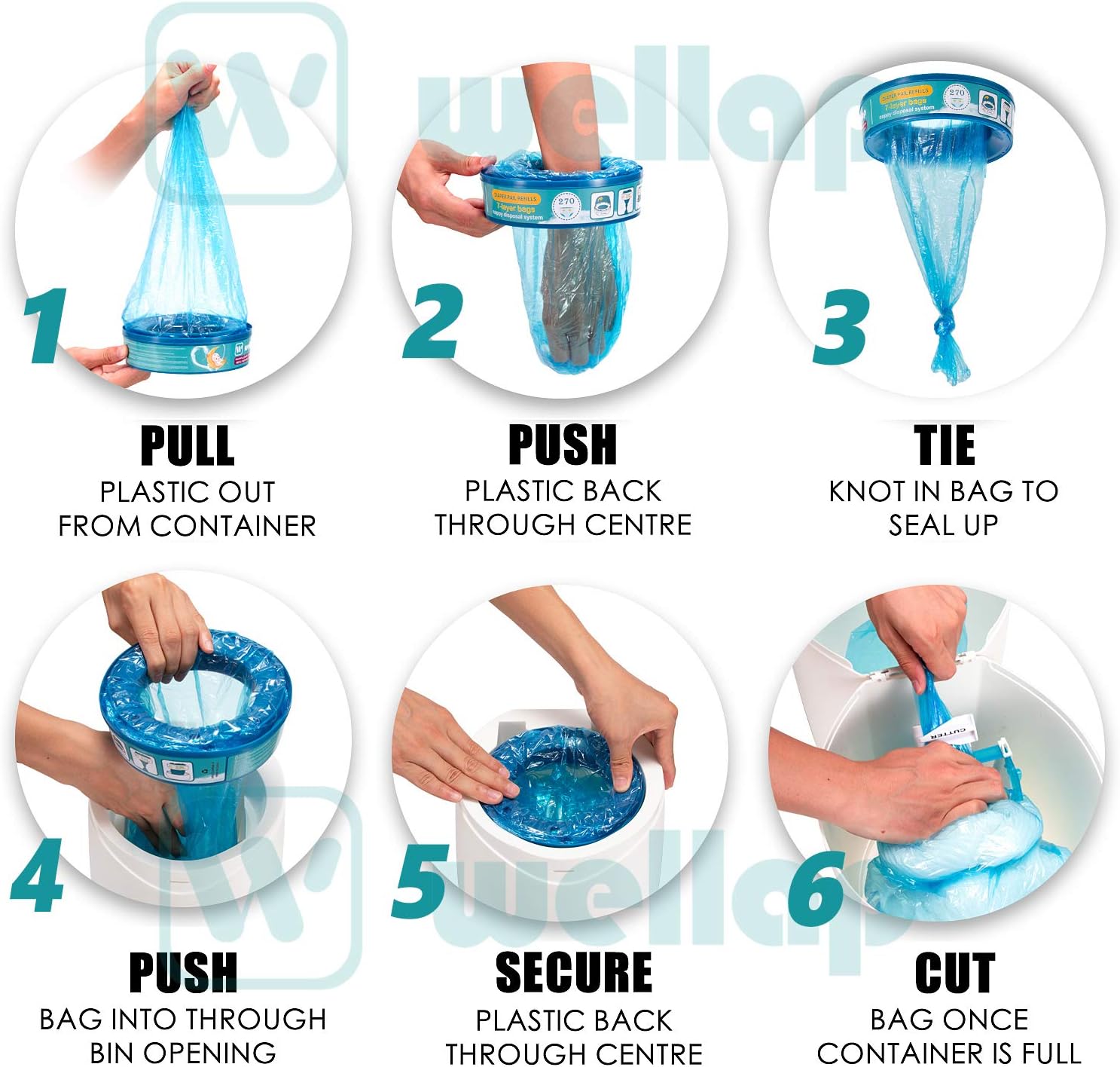 Ricariche Profumate Per Maialino Foppapedretti - 5 Pezzi Per 1600 Pannolini (6 Mesi) - Foto 2