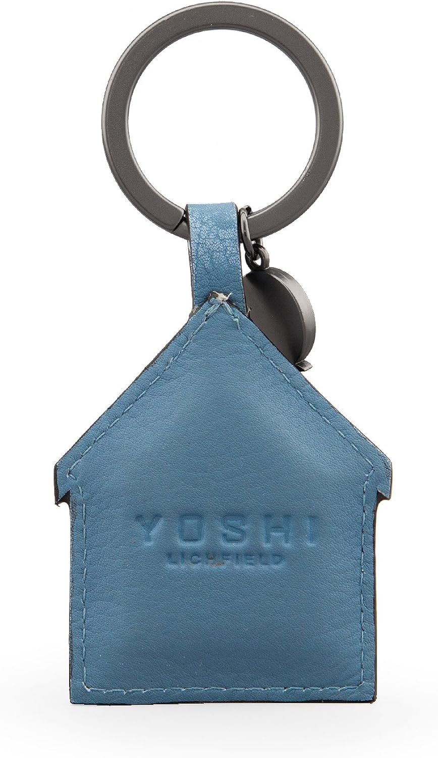 Yoshi Lazy Daze Leather Keyring, Blue, Dim:s: W4.8cm x H10cm x D0.2cm (including Fitting) - Image 3